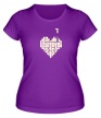 Женская футболка «Heart tetris сердце тетрис светится» - Фото 1
