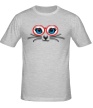 Мужская футболка «Кошка в очках» - Фото 1