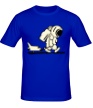 Мужская футболка «Ребенок космонавт с шаттлом светится» - Фото 1