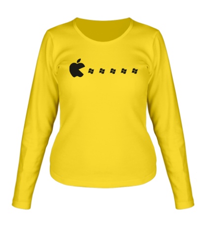 Женский лонгслив «Apple pacman»