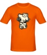 Мужская футболка «Kitty zombie glow» - Фото 1
