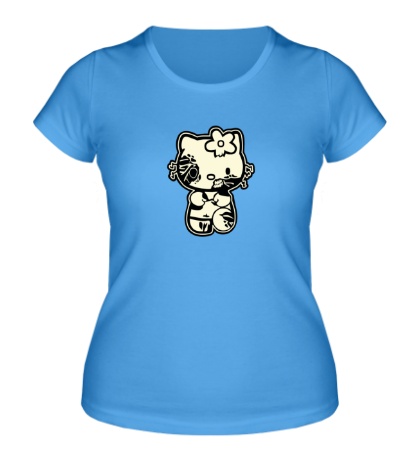 Женская футболка «Kitty zombie glow»