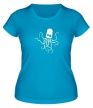 Женская футболка «Скелет осьминога, свет» - Фото 1