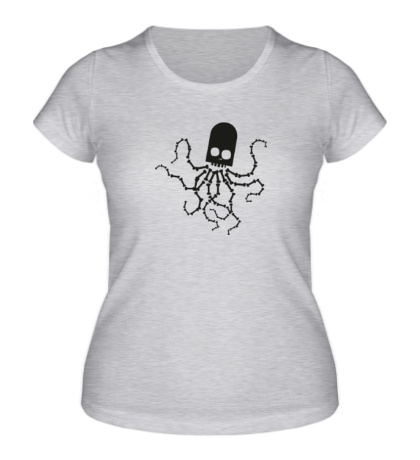 Женская футболка Скелет осьминога