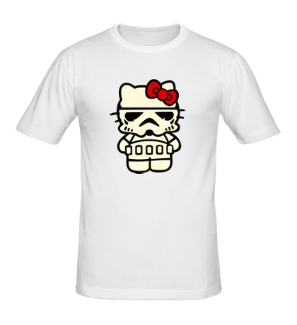 Мужская футболка Kitty storm trooper светится