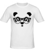 Мужская футболка «Мордашка панды в очках» - Фото 1