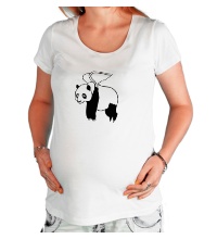 Футболка для беременной Панда с крыльями