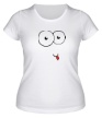 Женская футболка «Смайл показывает язык» - Фото 1