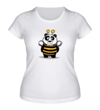 Женская футболка Панда в костюме пчелки