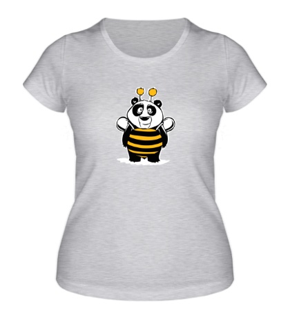 Женская футболка «Панда в костюме пчелки»