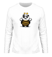 Мужской лонгслив Панда в костюме пчелки