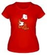 Женская футболка «Плохой мишка» - Фото 1