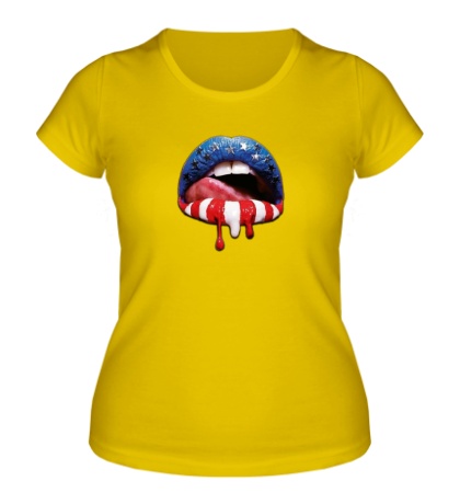 Женская футболка «Сладкие губы»
