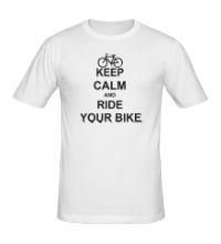 Мужская футболка Keep calm and ride your bike
