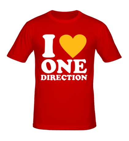 Мужская футболка I love One Direction