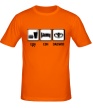 Мужская футболка «Еда, сон и Daewoo» - Фото 1