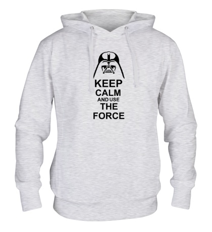 Толстовка с капюшоном Keep calm and use the force