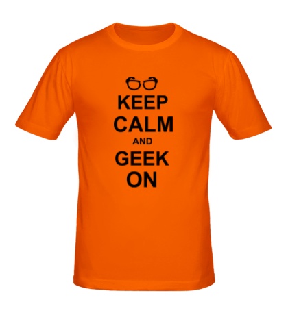 Мужская футболка Кeep calm and geek on