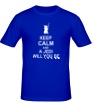 Мужская футболка «Keep calm and a jedi will you be» - Фото 1