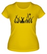 Женская футболка «Зайчик в кустиках» - Фото 1