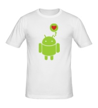 Мужская футболка Андройд влюблен