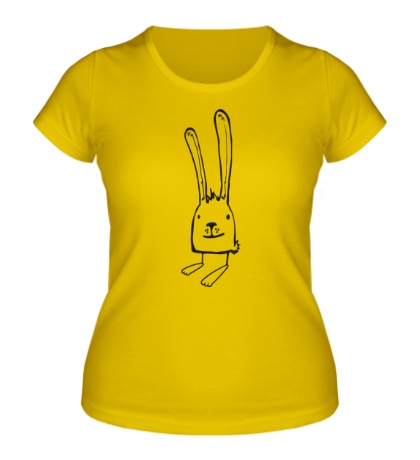 Женская футболка Ушастый заяц