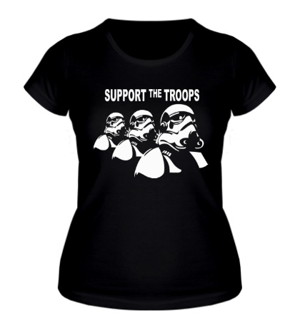 Женская футболка «Support the troops»