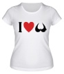 Женская футболка «Я люблю сиськи i love tits» - Фото 1