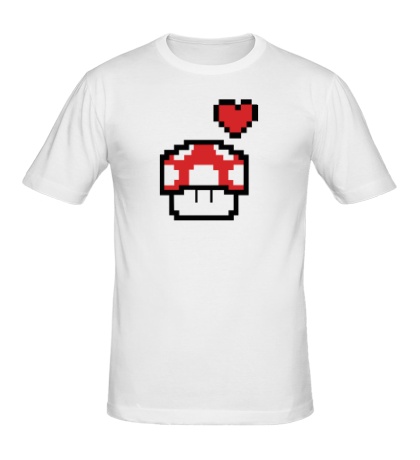 Мужская футболка Влюбленный грибок из игры Марио
