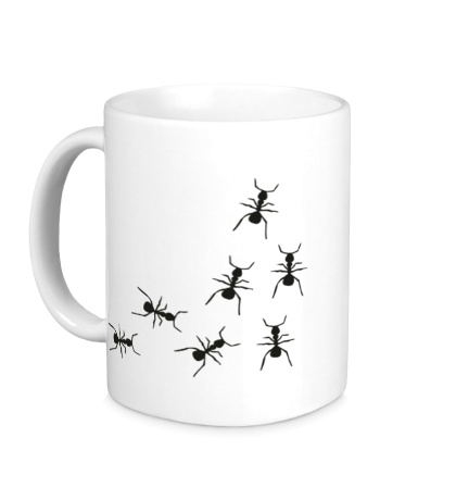 Керамическая кружка Бегущие муравьи
