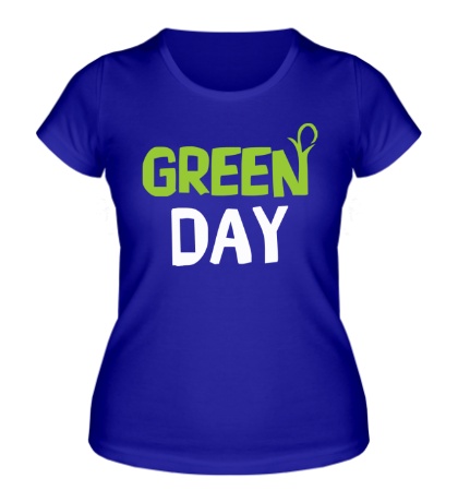 Женская футболка Vegan green day