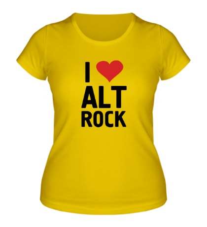 Женская футболка I love alt Rock
