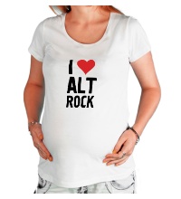 Футболка для беременной I love alt Rock