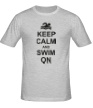 Мужская футболка «Keep calm and swim on.» - Фото 1