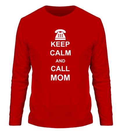 Мужской лонгслив Keep calm and call mom.