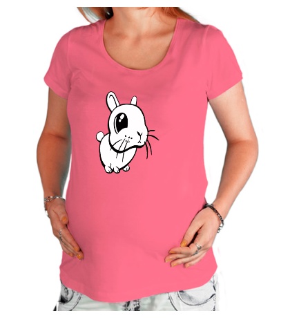 Купить футболку для беременной Грустный зайчик