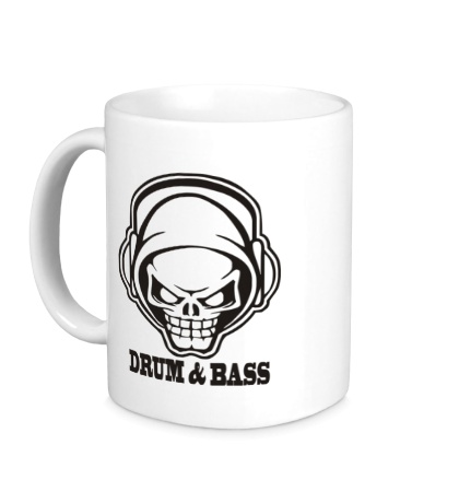 Керамическая кружка Drum & Bass Skull