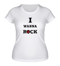 Женская футболка I wanna rock