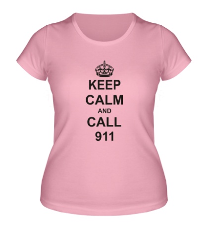 Женская футболка Keep calm and call 911