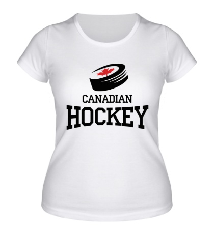 Женская футболка «Canadian hockey»