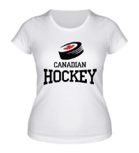 Женская футболка Canadian hockey