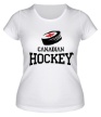 Женская футболка «Canadian hockey» - Фото 1