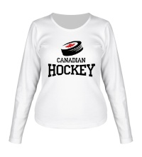 Женский лонгслив Canadian hockey