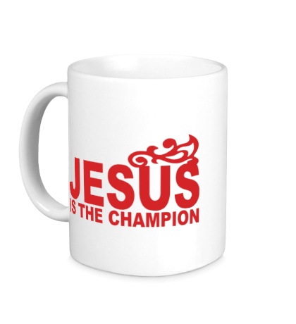 Керамическая кружка Jesus is the champion