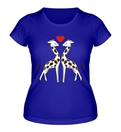 Женская футболка Влюбленные жирафы