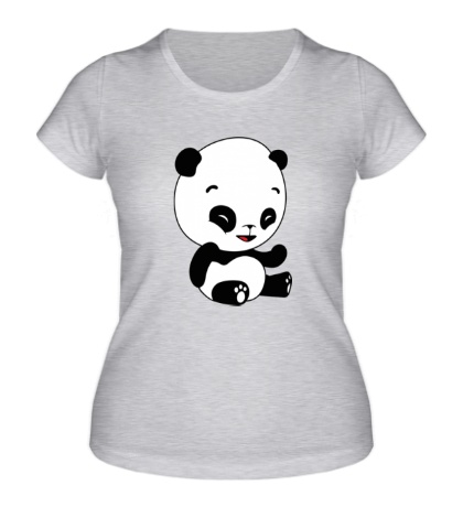 Женская футболка «Панда смеется»