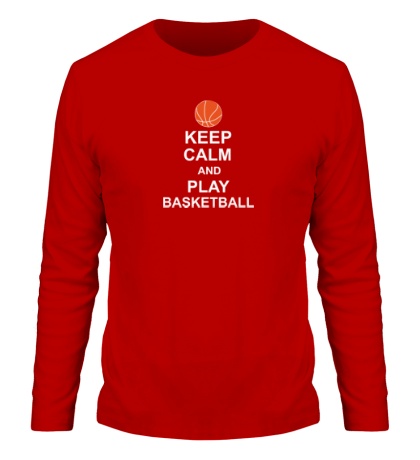 Мужской лонгслив Keep calm and play basketball