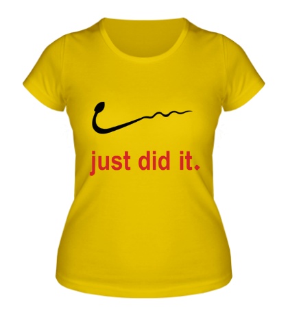 Женская футболка «Just did it»