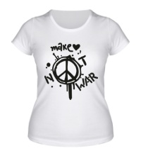 Женская футболка Make not war